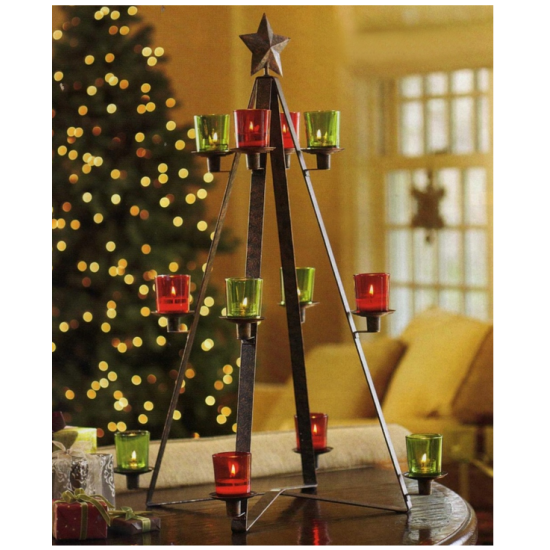 PartyLite Rustykalna Metalowa Choinka Jodełka